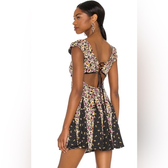 NWT Free People Ponderosa Mini Dress Midnight Combo Gray - Picture 6 of 7